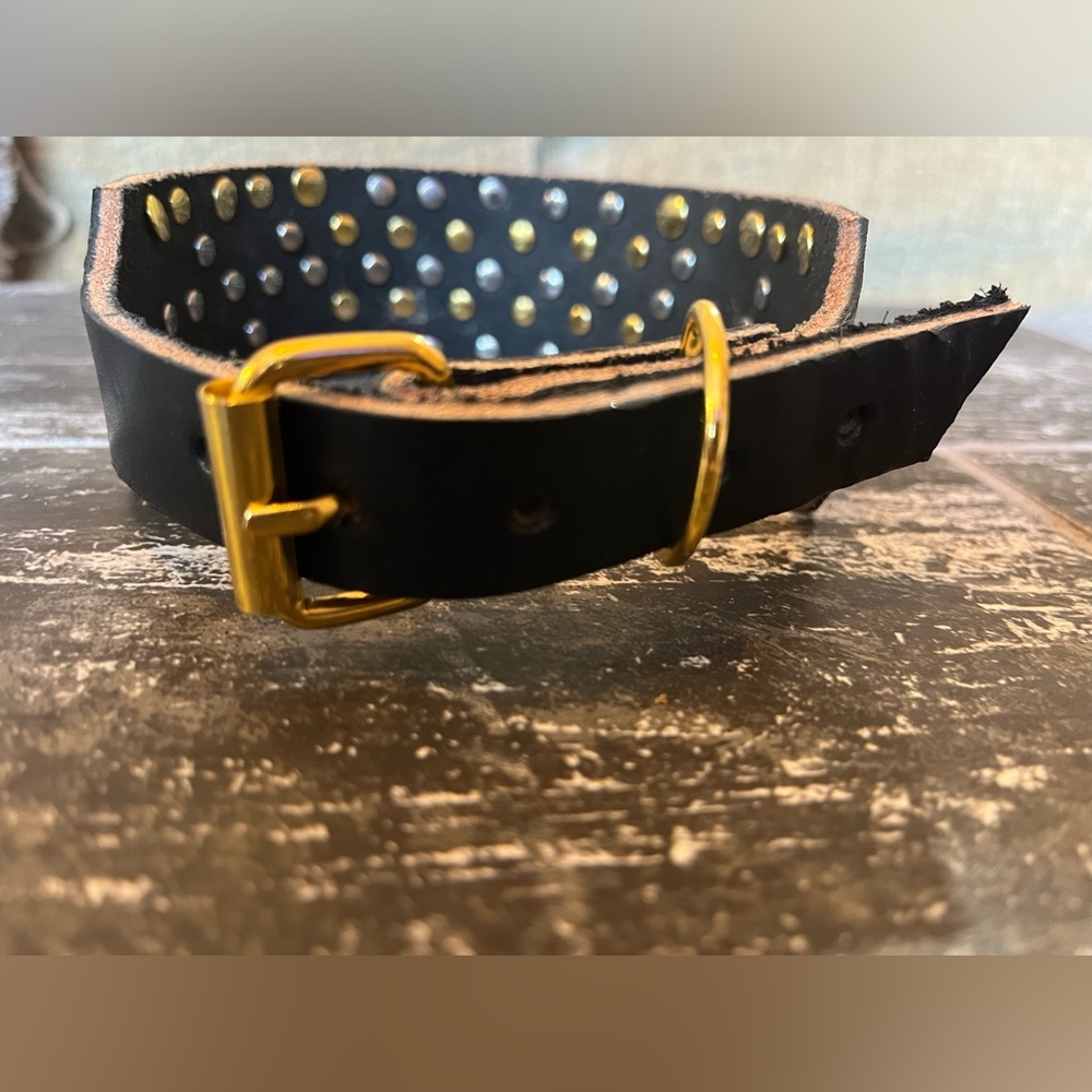 Crystal leather handmade dog collar - Picture 5 of 6